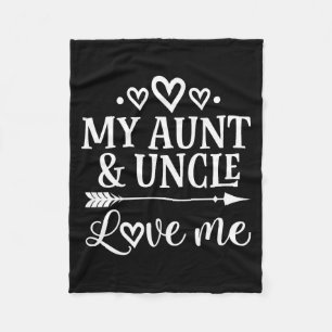 My Aunt And Uncle Love Me Niece Fleece Blanket