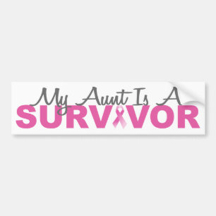 My Aunt Is A Survivor (Breast Cancer Pink Ribbon) Bumper Sticker