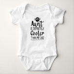 My Aunt Is Definitely Cooler Than My Dad Baby Bodysuit<br><div class="desc">My Aunt is Cooler Than My Dad . For the coolest aunt ever, or to let dad know who the true cool one is. makes a great gift for a baby shower, birthday, or just because from a sister to a brother. The ideal item for taking adorable images of the...</div>
