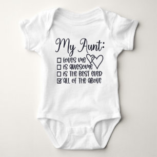 My Aunt Loves Me Baby Bodysuit