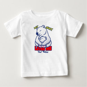 My Aunt Loves Me Polar Bear Baby T-Shirt