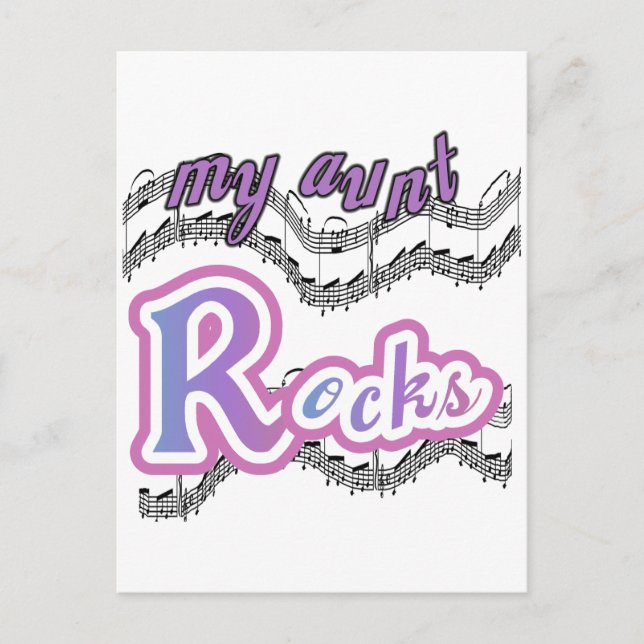 My Aunt Rocks Tshirts and Gifts Postcard (Front)
