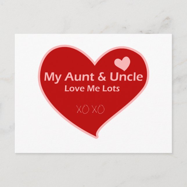 My Aunt & Uncle Love Me Postcard (Front)