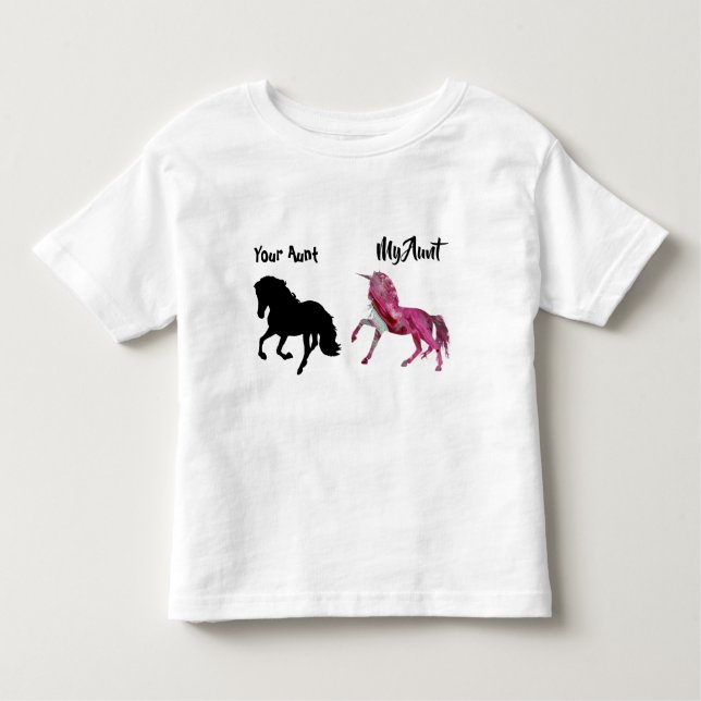 My Aunt Your Toddler Shirt Unicorn Pink (Front)