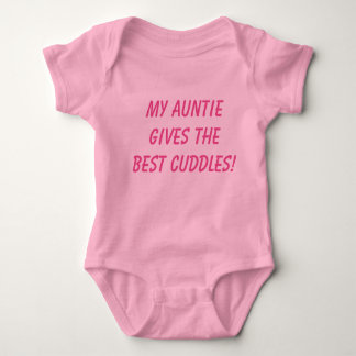 My auntie gives the best cuddles baby girls vest baby bodysuit