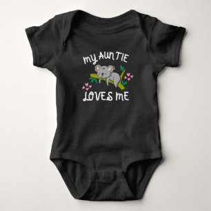 My Auntie Loves Me with Baby koala and Hearts Bodysuit
