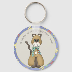 My Autistic Child is Just Purrfect to Me Keychain