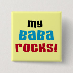 My Baba Rocks T-shirts and Gifts 15 Cm Square Badge