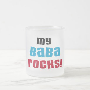 My Baba Rocks T-shirts and Gifts Frosted Glass Coffee Mug