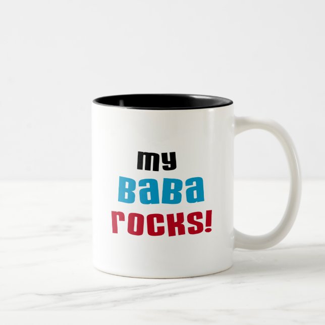 My Baba Rocks T-shirts and Gifts Two-Tone Coffee Mug (Right)
