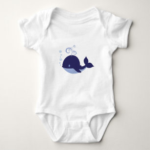 My Baby Blue Whale Baby Bodysuit