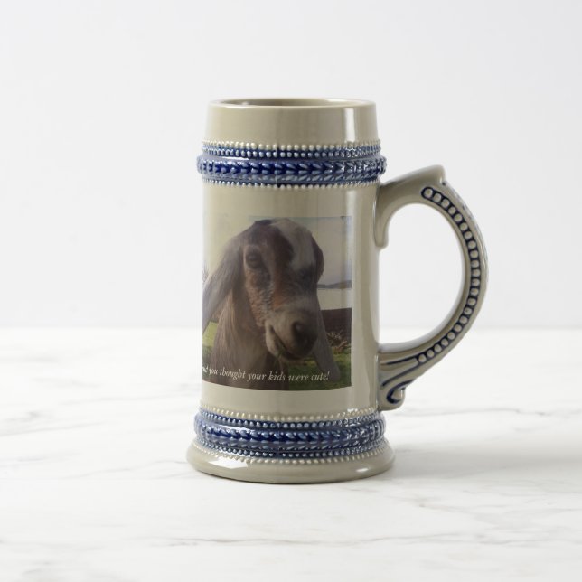 My baby is a nubian dairy goat...mug beer stein (Right)