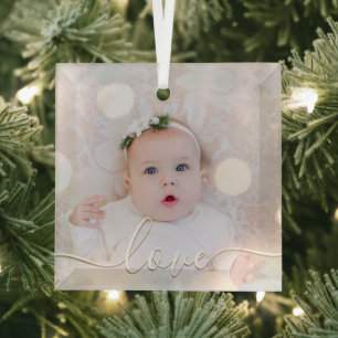 My Baby Photo  Glass Tree Decoration