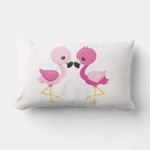 My Baby Pink Flamingos Lumbar Cushion