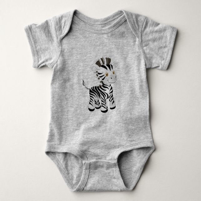 My Baby Zebra Baby Bodysuit (Front)
