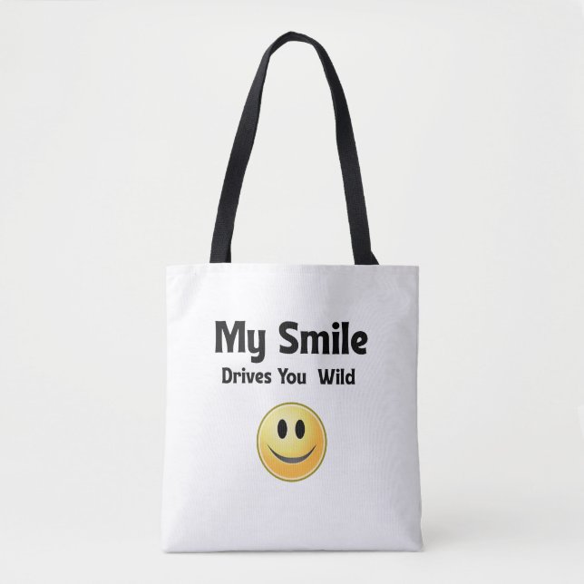My Baby's Smile Teddy Bear Tote Bag (Front)