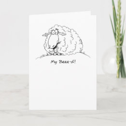 My Bad Cartoon Sheep Belated Birthday Card