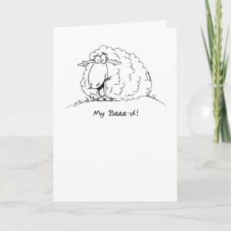 My Bad Cartoon Sheep Belated Birthday Card