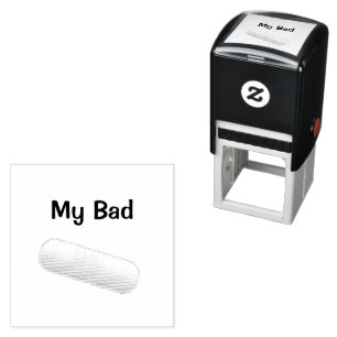 My Bad Customizable BandAid Self-inking Stamp