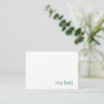 My Bad Sorry Apology Card