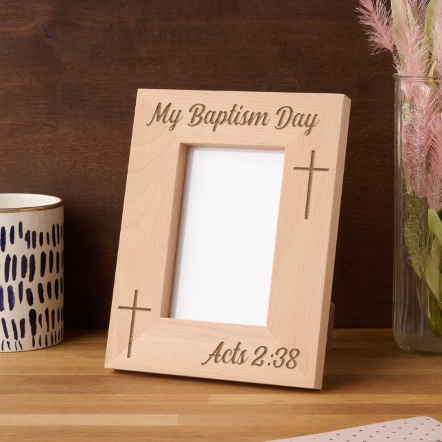 My Baptism Day - Acts 2:38 Etched Frames (Left)