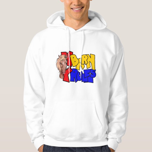 My Barn My Rules Horse Hoodie (Front)