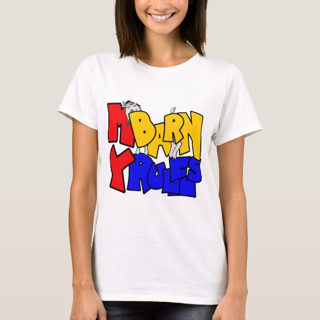 My Barn My Rules Shy Goat T-Shirt (Front)