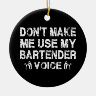 MY BARTENDER VOICE CERAMIC TREE DECORATION