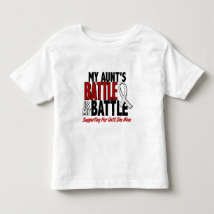 My Battle Too 1 Aunt BONE / LUNG CANCER Toddler T-Shirt