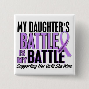 My Battle Too 1 Daughter Hodgkin’s Lymphoma 15 Cm Square Badge