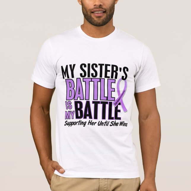 My Battle Too 1 Sister Hodgkin’s Lymphoma T-Shirt (Front)