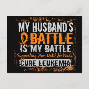 My Battle Too 2 Leukaemia Husband Postcard