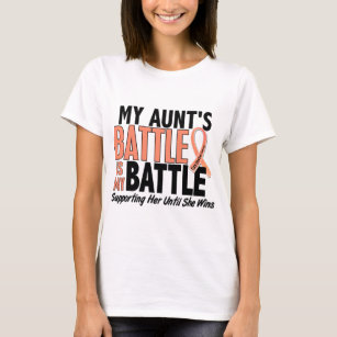 My Battle Too Aunt Uterine Cancer T-Shirt