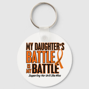 My Battle Too Daughter Leukemia Key Ring