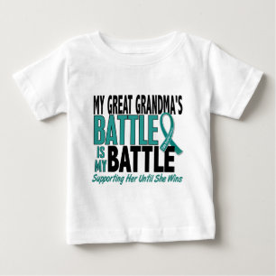 My Battle Too Great Grandma Ovarian Cancer Baby T-Shirt