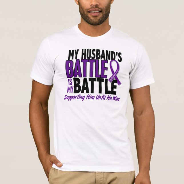 My Battle Too Husband Pancreatic Cancer T-Shirt (Front)