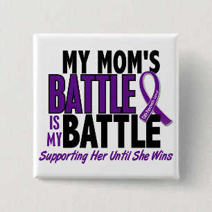 My Battle Too Mum Pancreatic Cancer 15 Cm Square Badge