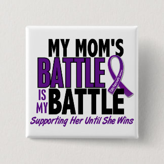My Battle Too Mum Pancreatic Cancer 15 Cm Square Badge