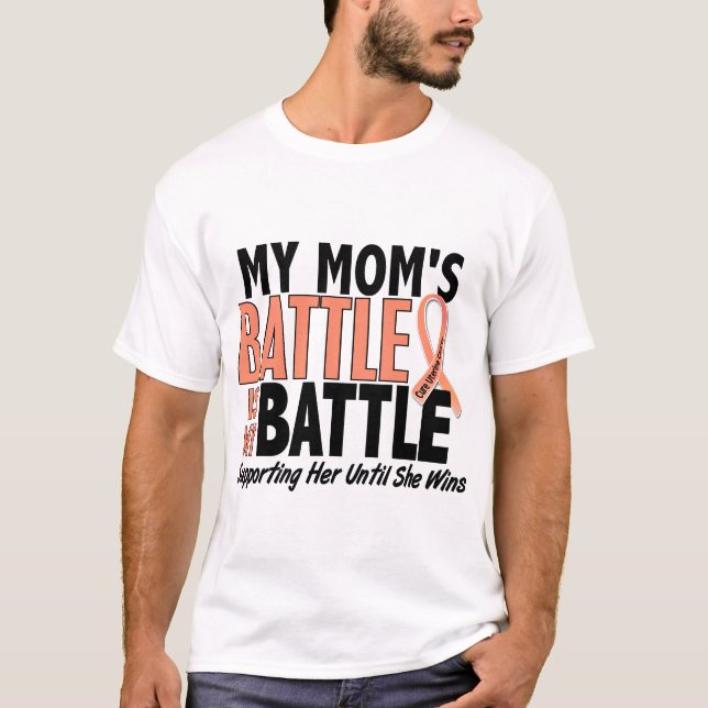 My Battle Too Mum Uterine Cancer T-Shirt (Front)