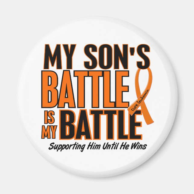 My Battle Too Son Leukaemia Magnet (Front)