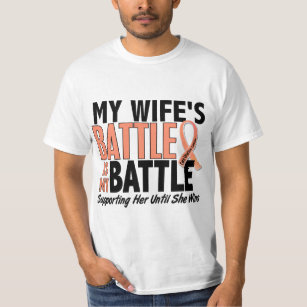 My Battle Too Wife Uterine Cancer T-Shirt