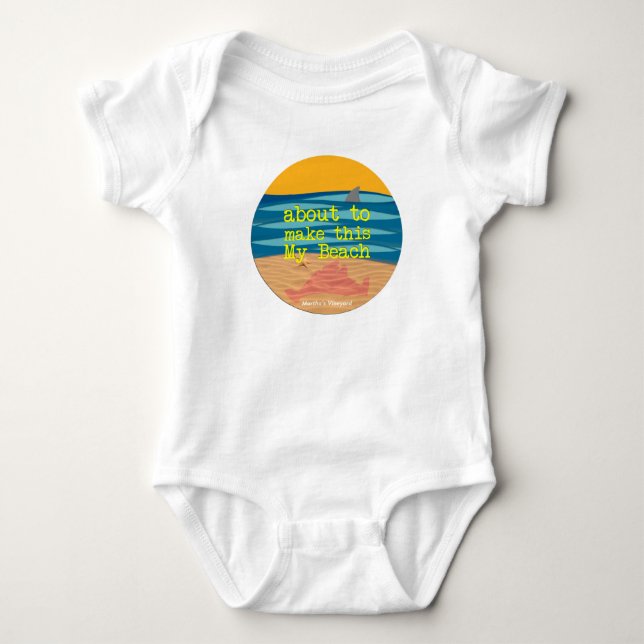 My Beach - Martha's Vineyard Baby Romper Bodysuit (Front)