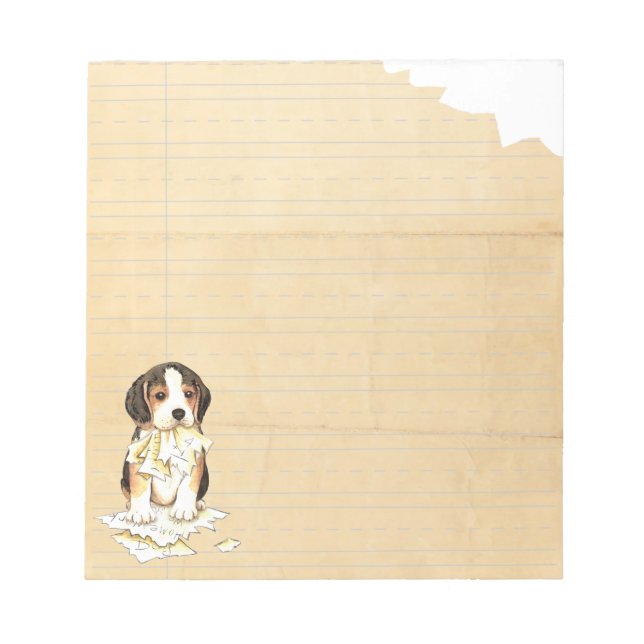 My Beagle Ate My Homework Notepad (Front)