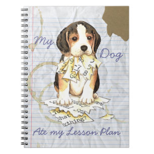 My Beagle Ate My Lesson Plan Spiral Notebook