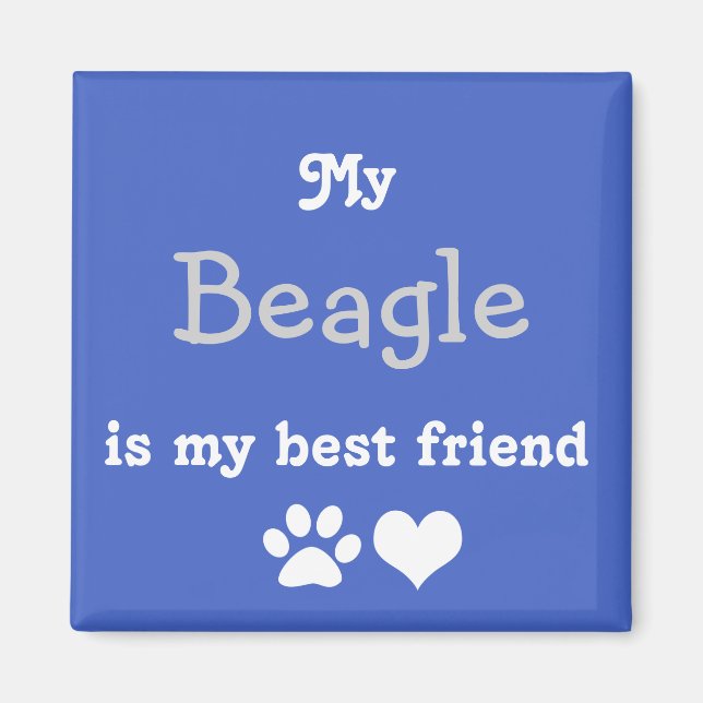 My Beagle is my best friend Magnet (Front)