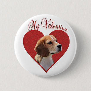 My Beagle Valentine 6 Cm Round Badge