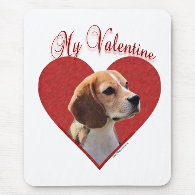 My Beagle Valentine Mouse Pad (Front)