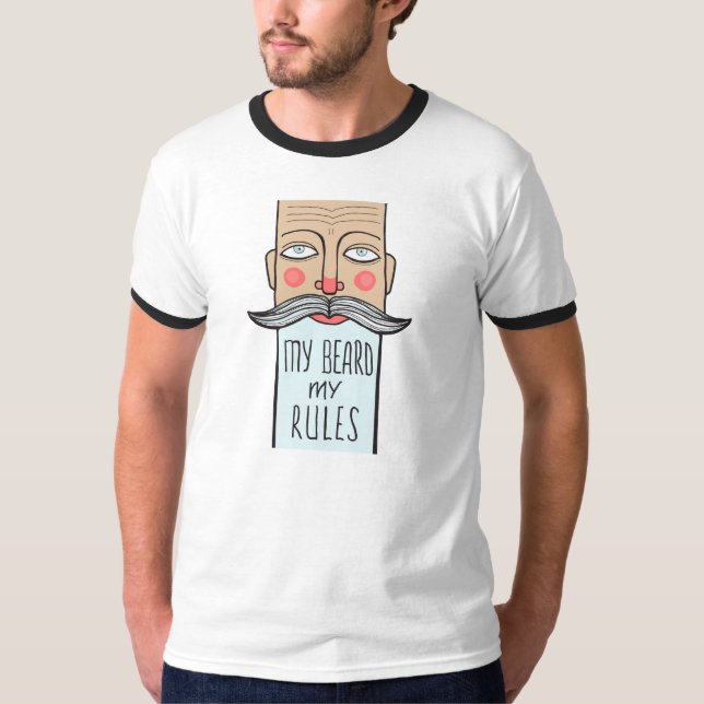 My Beard, My Rules Mens Ringer Tee (Front)
