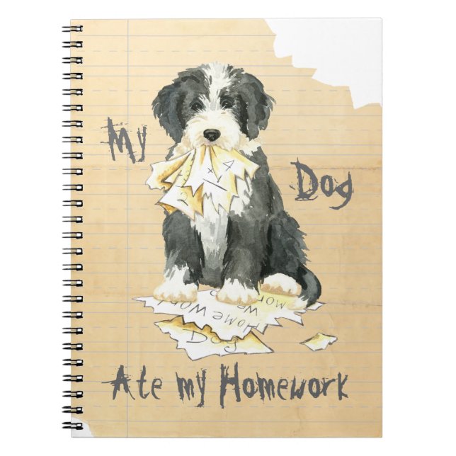 My Bearded Collie Ate My Homework Notebook (Front)