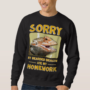 My Bearded Dragon Ate My Homework Pogona School Sweatshirt